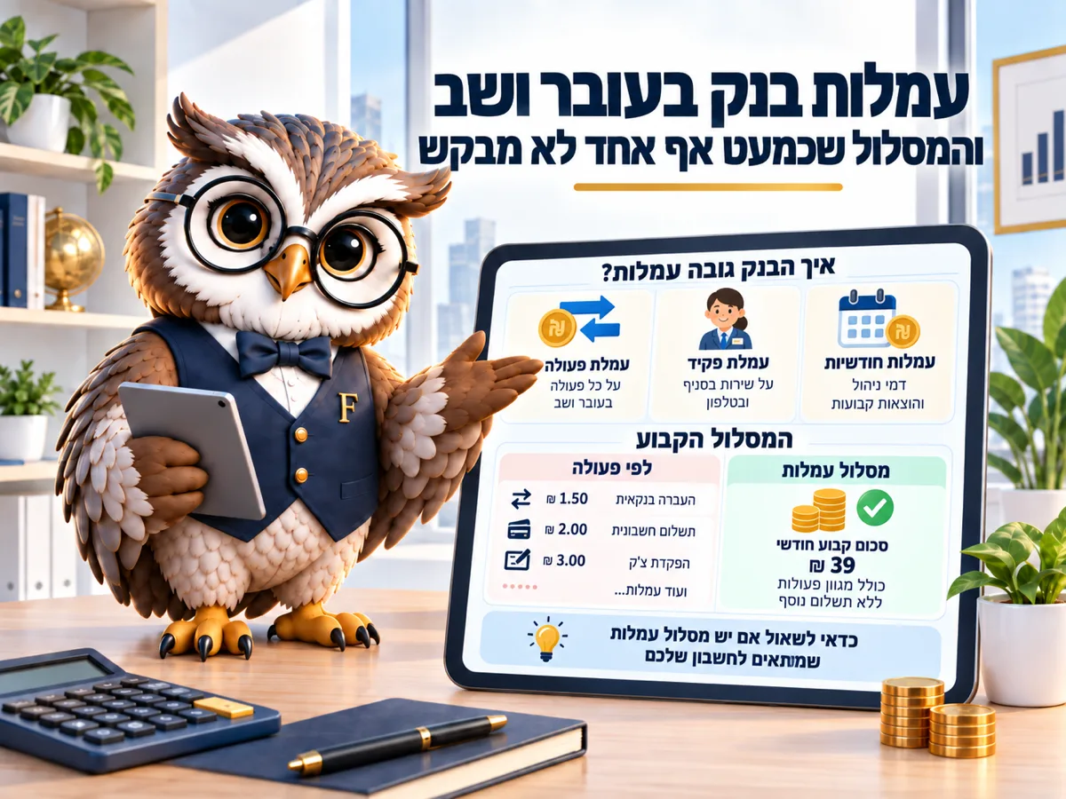 עמלות בנק בעובר ושב והמסלול שכמעט אף אחד לא מבקש