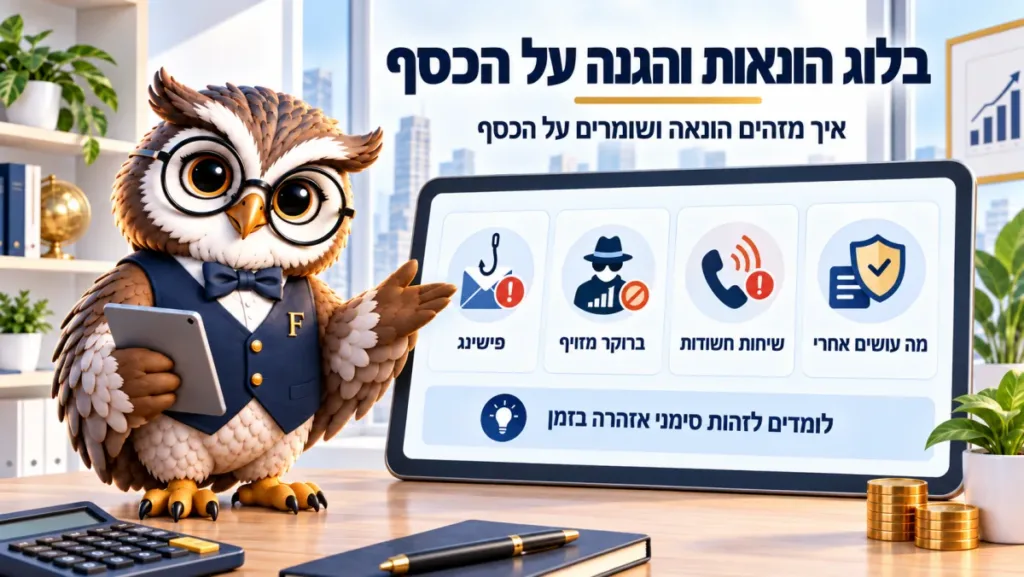 ינשוף פיננסיקו מציג את מדור ההונאות: פישינג, ברוקר מזויף, שיחות חשודות ומה עושים אחרי