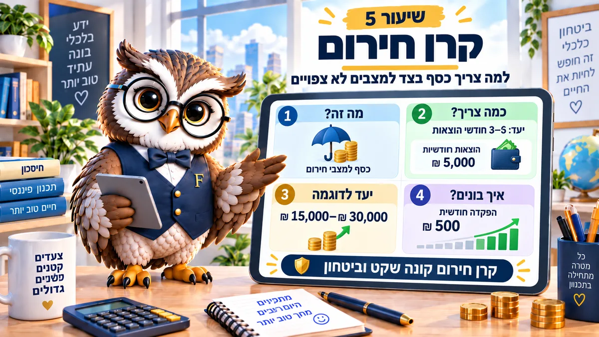 שיעור 5 · קרן חירום: ההגנה הכלכלית הראשונה