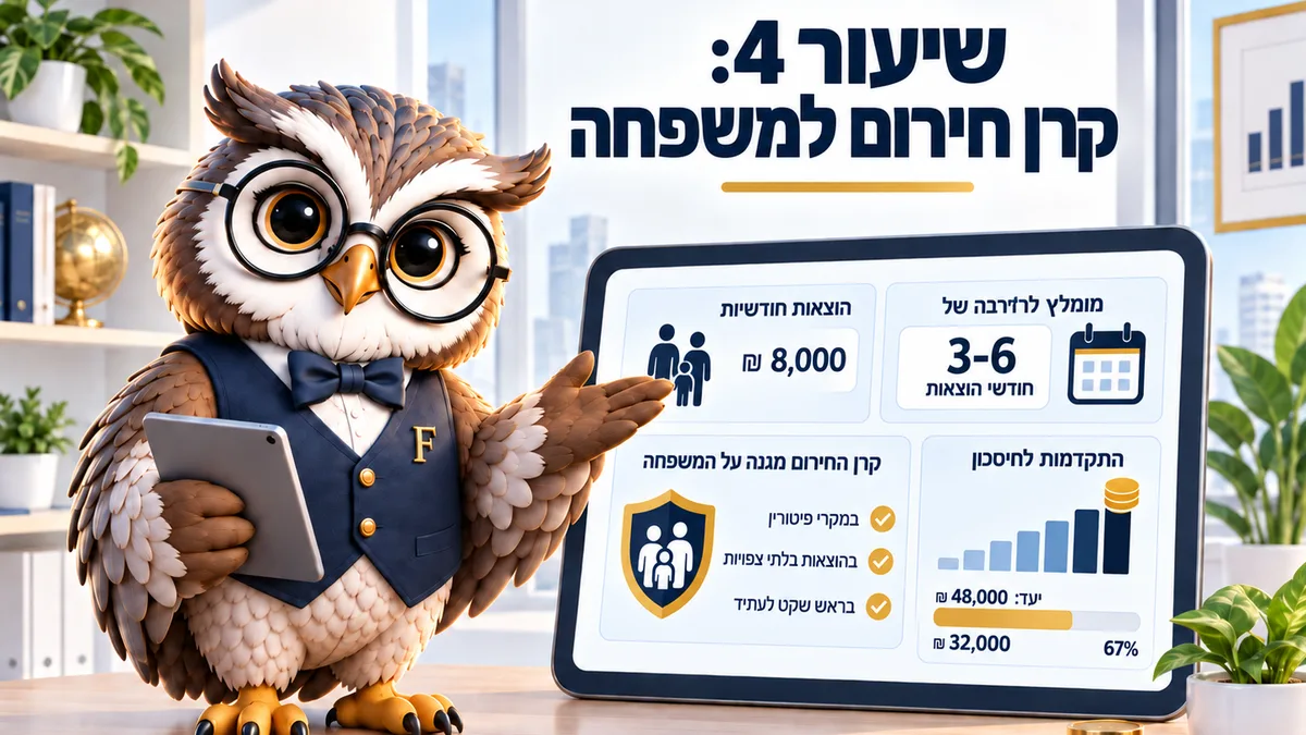 שיעור 4 · קרן חירום למשפחה: כמה צריך