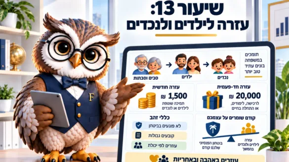ינשוף פיננסיקו ליד לוח שיעור 13: עזרה לילדים ולנכדים, עזרה חד-פעמית וחודשית וכללי זהב