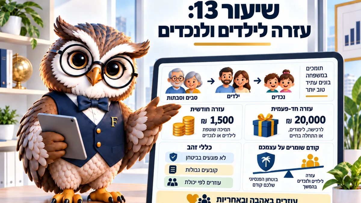 שיעור 13 · עזרה לילדים ולנכדים: כמה באמת אפשר לתת