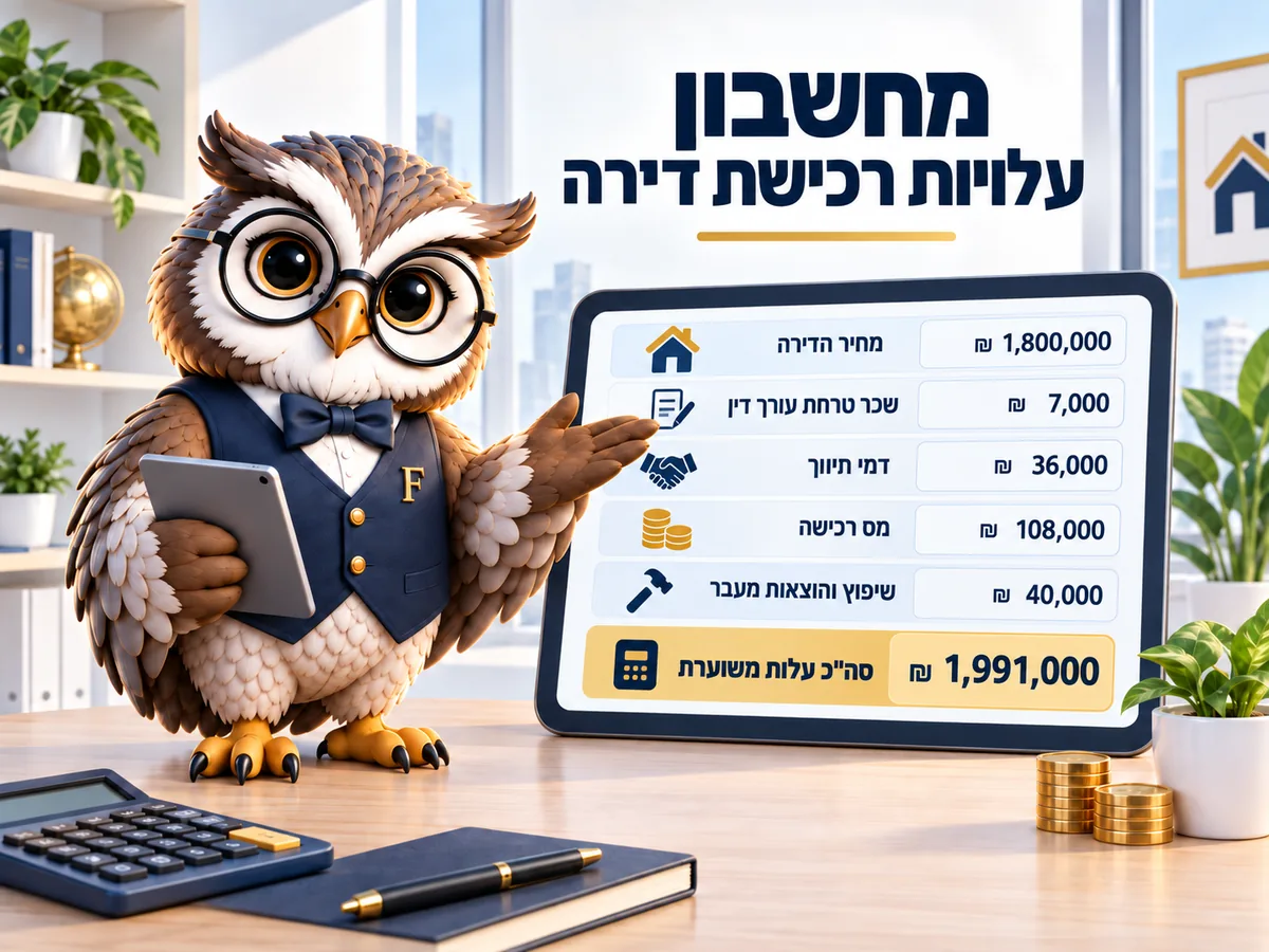 מחשבון עלויות רכישת דירה