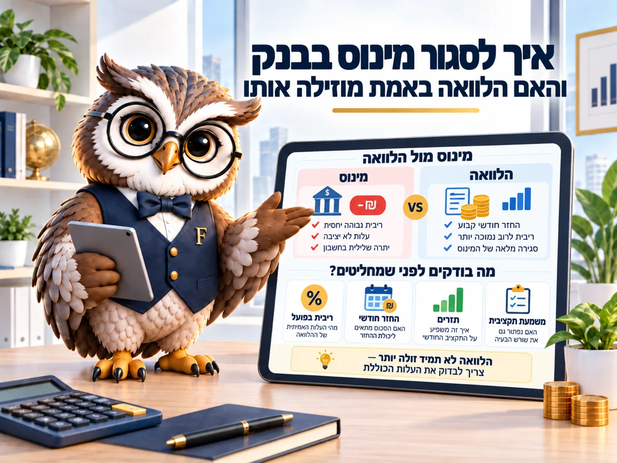 איך לסגור מינוס בבנק והאם הלוואה באמת מוזילה אותו