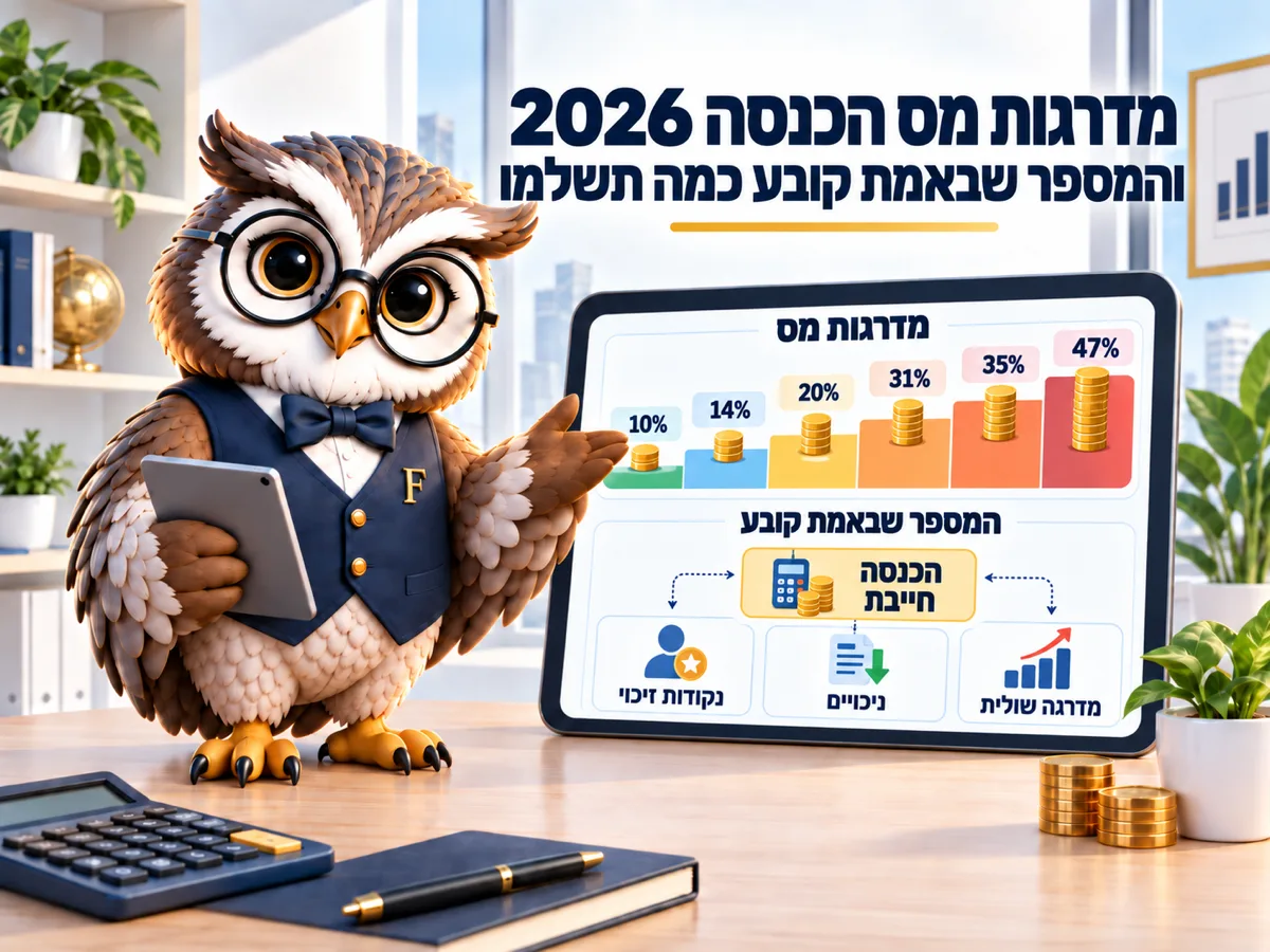 מדרגות מס הכנסה 2026 והמספר שבאמת קובע כמה תשלמו