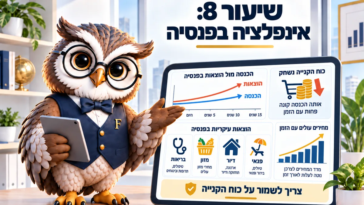 שיעור 8 · אינפלציה בפנסיה: למה היא מסוכנת במיוחד