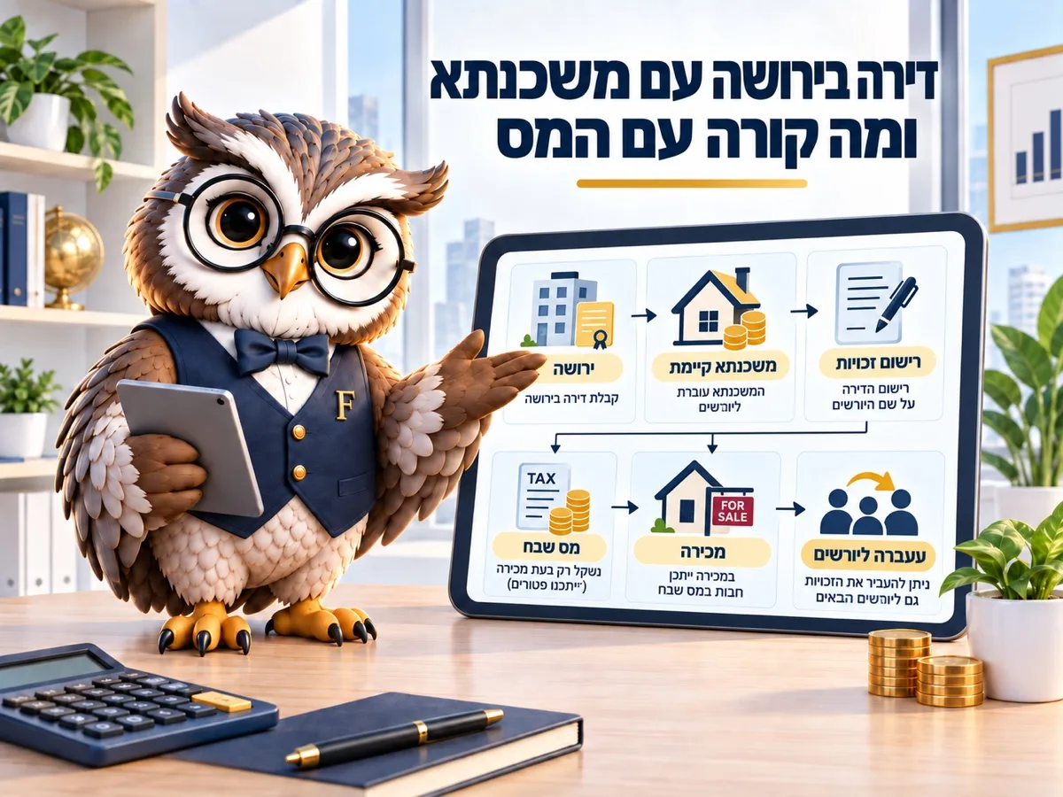 דירה בירושה עם משכנתא ומה קורה עם המס