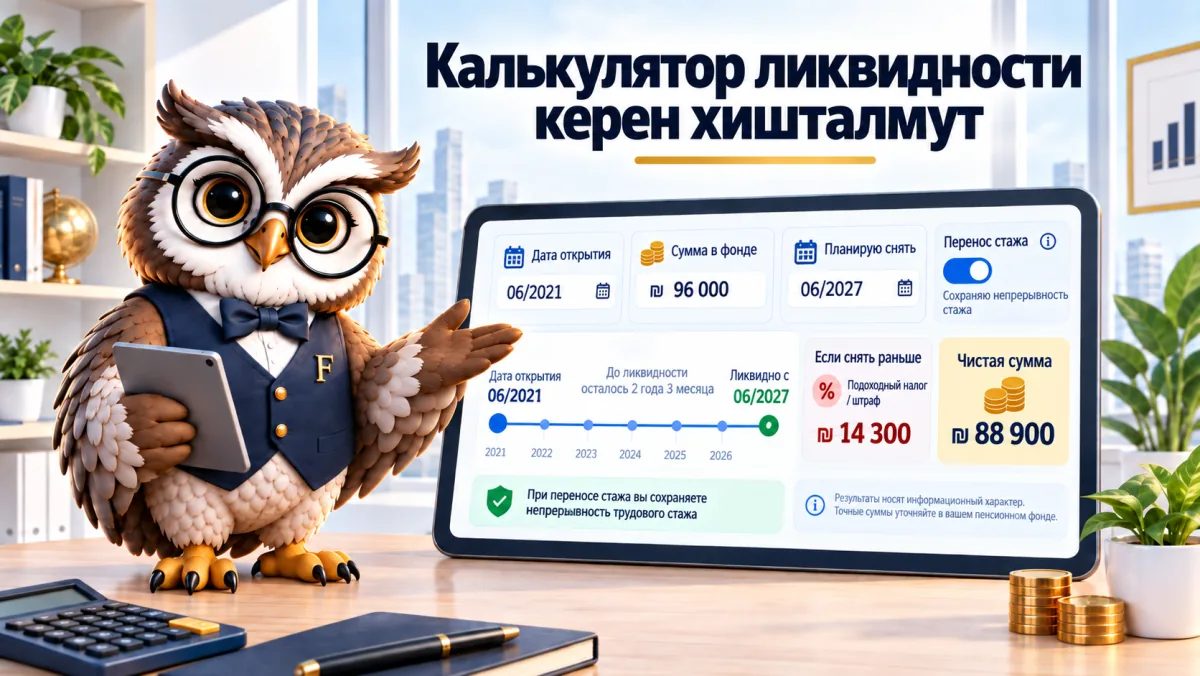 Калькулятор ликвидности кран-хиштальмут