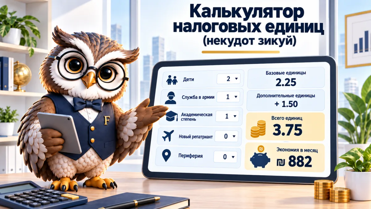Калькулятор налоговых кредитных пунктов: сколько вам положено в 2026 году