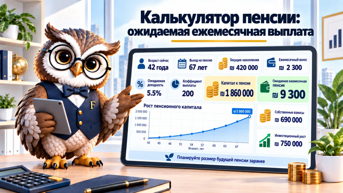 Калькулятор пенсии: ожидаемая ежемесячная выплата
