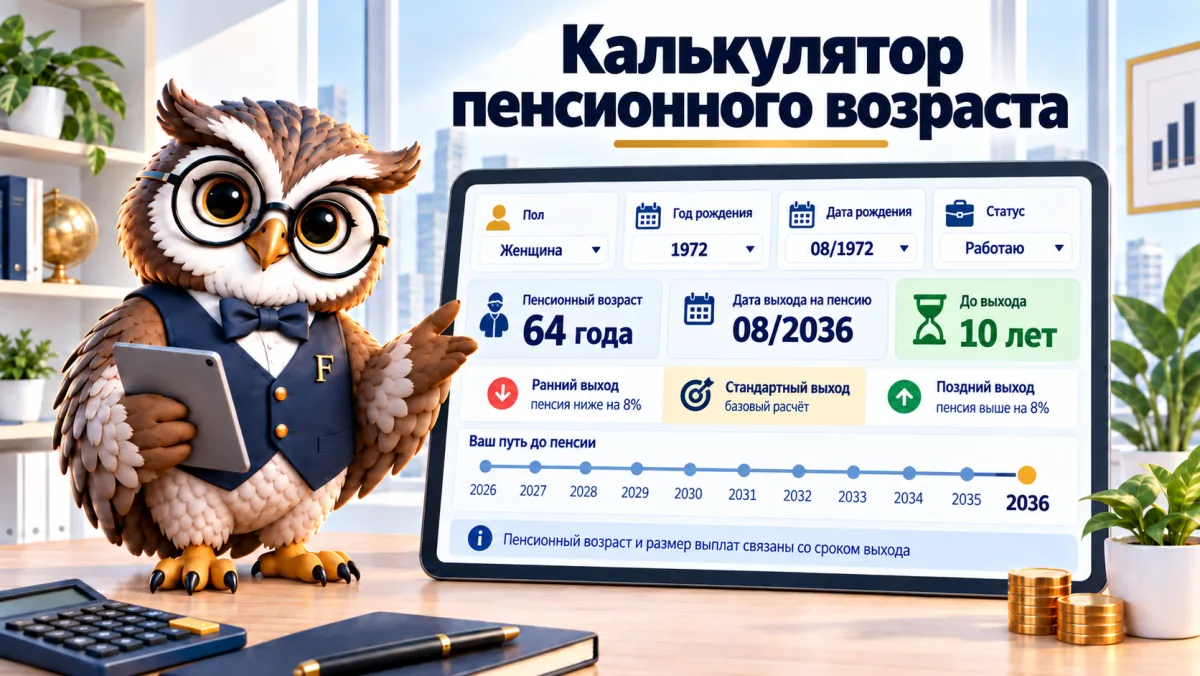 Калькулятор пенсионного возраста