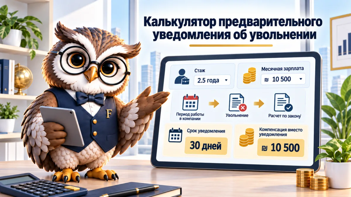 Калькулятор предварительного уведомления