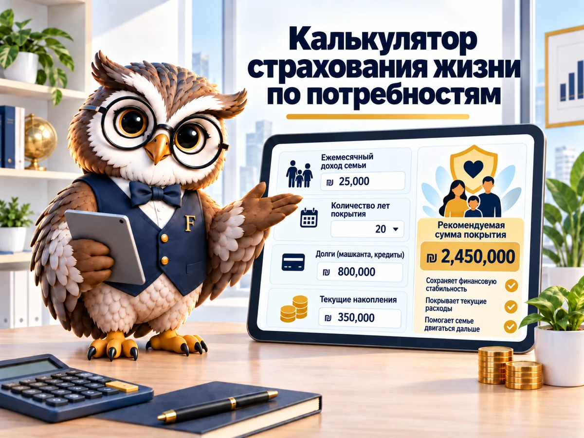 Калькулятор страхования жизни по потребностям