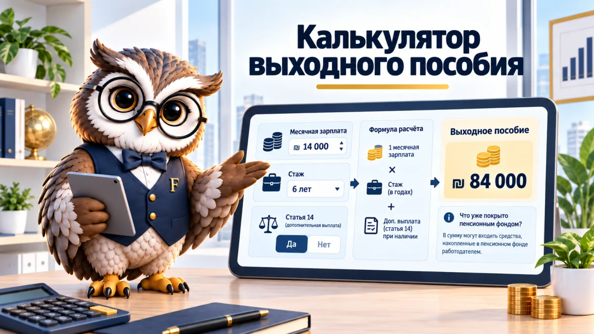 Калькулятор выходного пособия и статьи 14