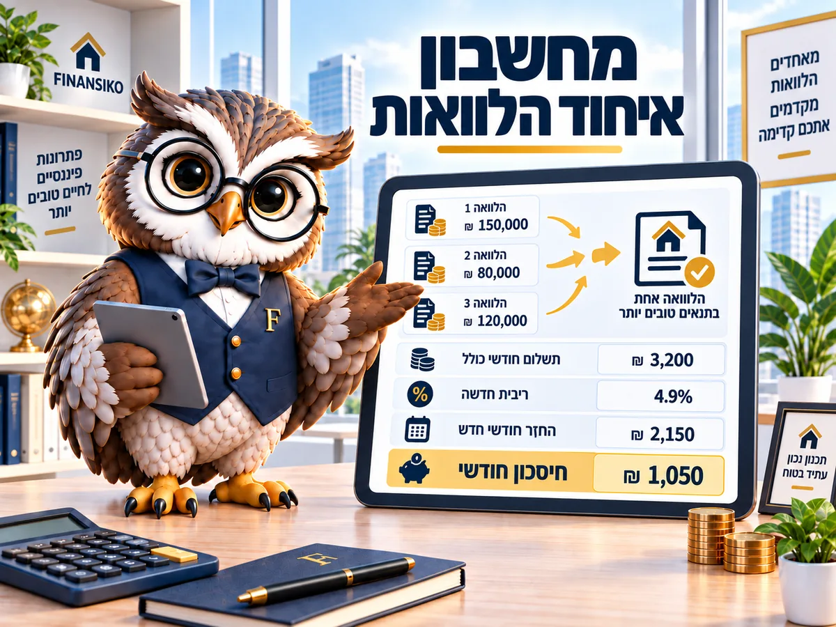 מחשבון איחוד הלוואות