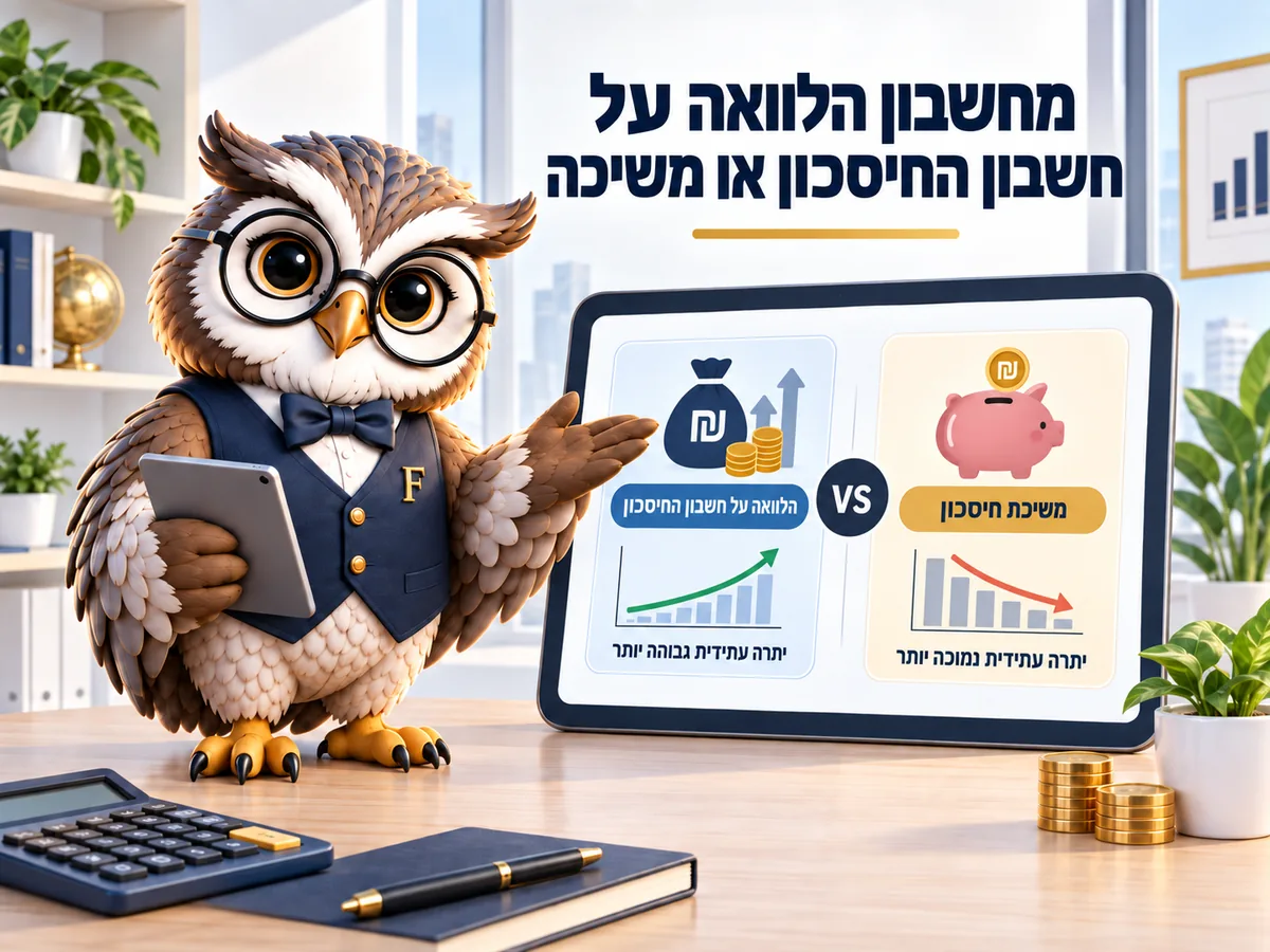 מחשבון הלוואה על חשבון החיסכון או משיכה
