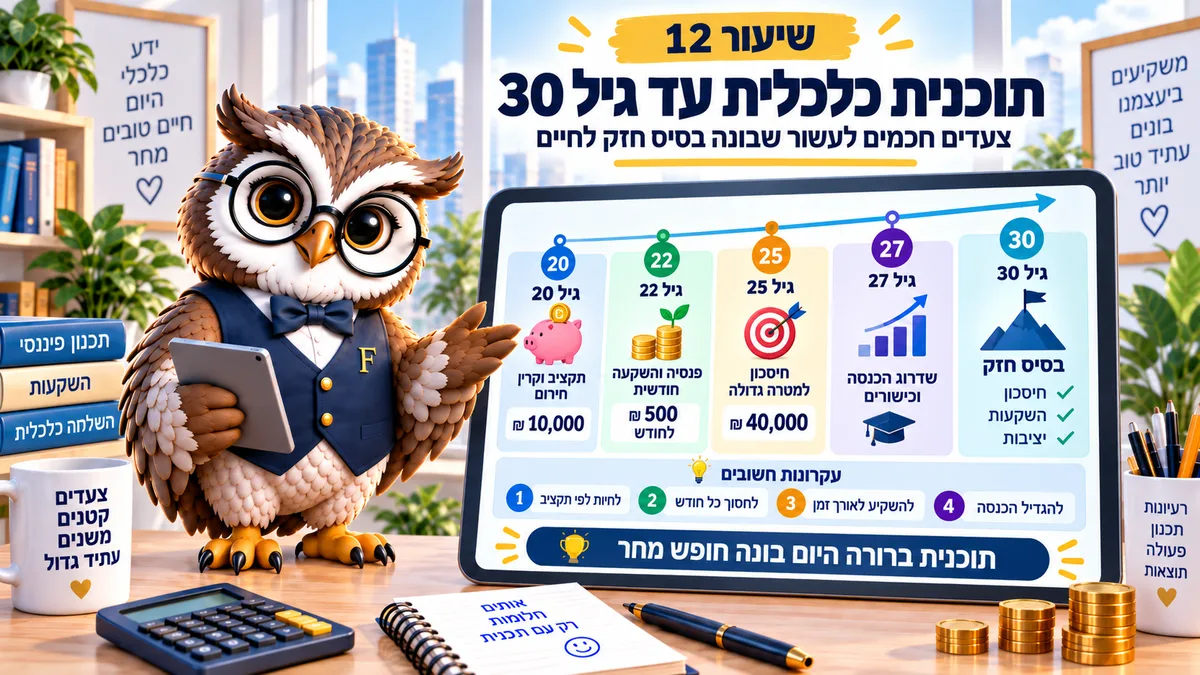 שיעור 12 · תוכנית כלכלית משלי עד גיל 30