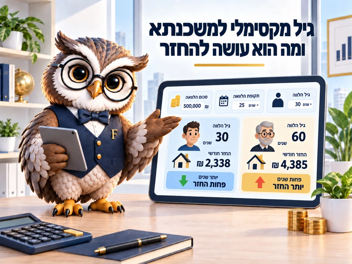 גיל מקסימלי למשכנתא ומה הוא עושה להחזר