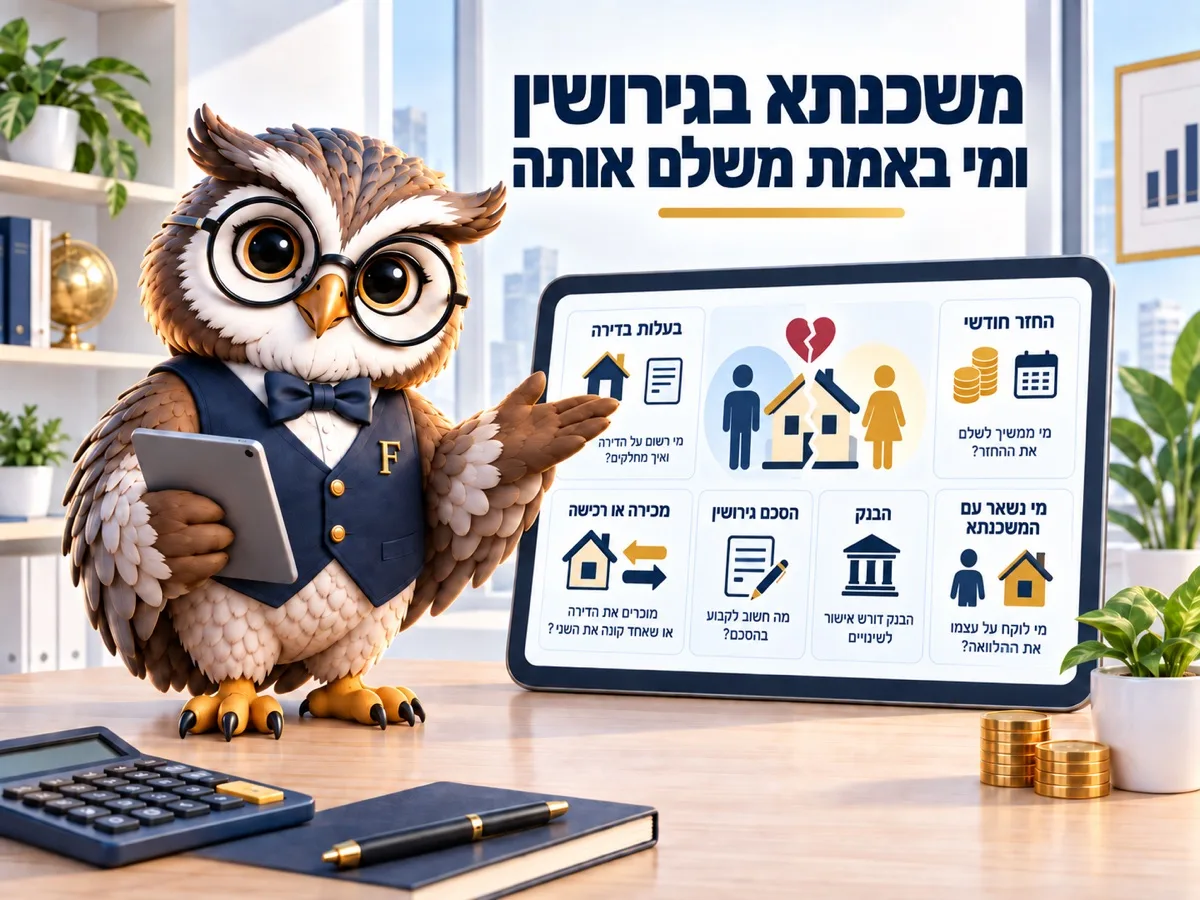 משכנתא בגירושין ומי באמת משלם אותה