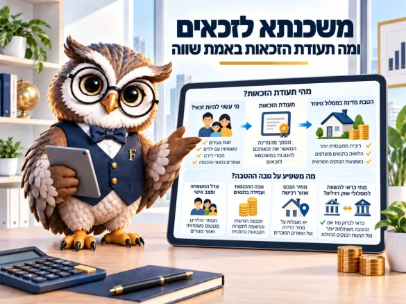 תרשים תעודת זכאות: מי עשוי להיות זכאי, מה ההטבה במסלול הממשלתי ומה משפיע על גובה ההטבה