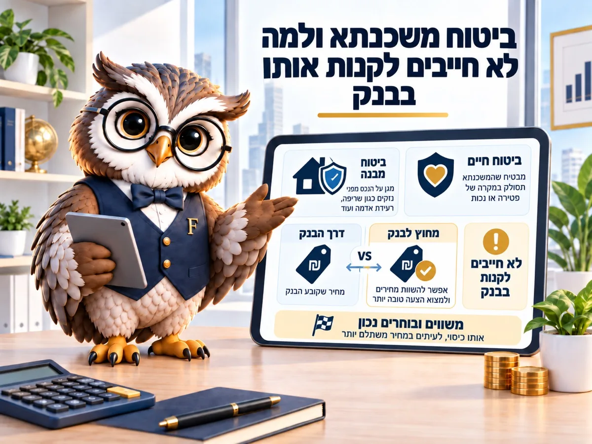 ביטוח משכנתא ולמה לא חייבים לקנות אותו בבנק