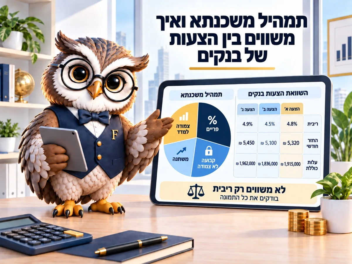 תמהיל משכנתא ואיך משווים בין הצעות של בנקים