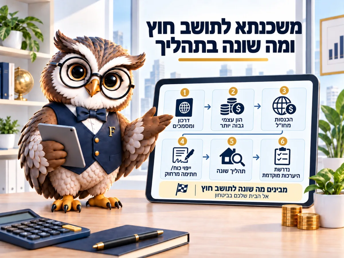 משכנתא לתושב חוץ ומה שונה בתהליך
