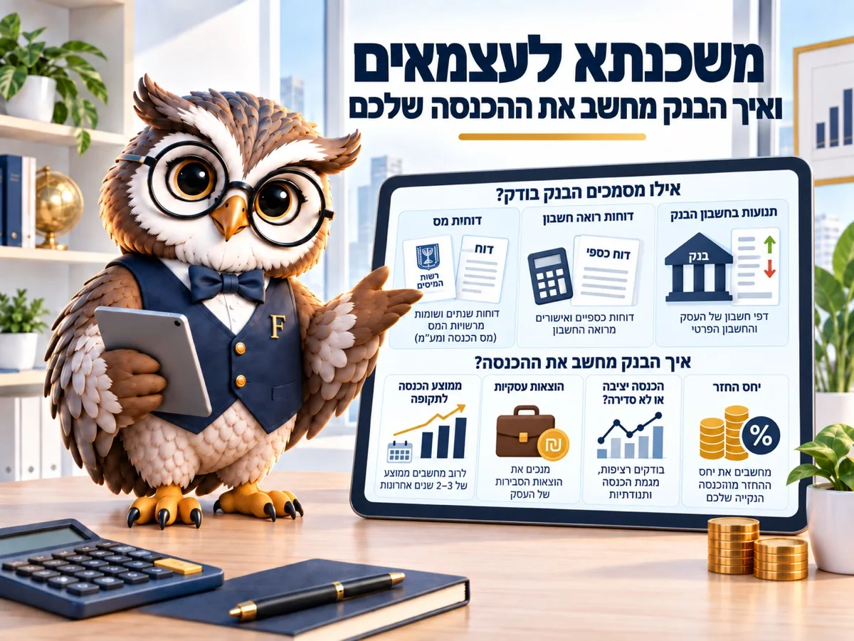 משכנתא לעצמאים ואיך הבנק מחשב את ההכנסה שלכם