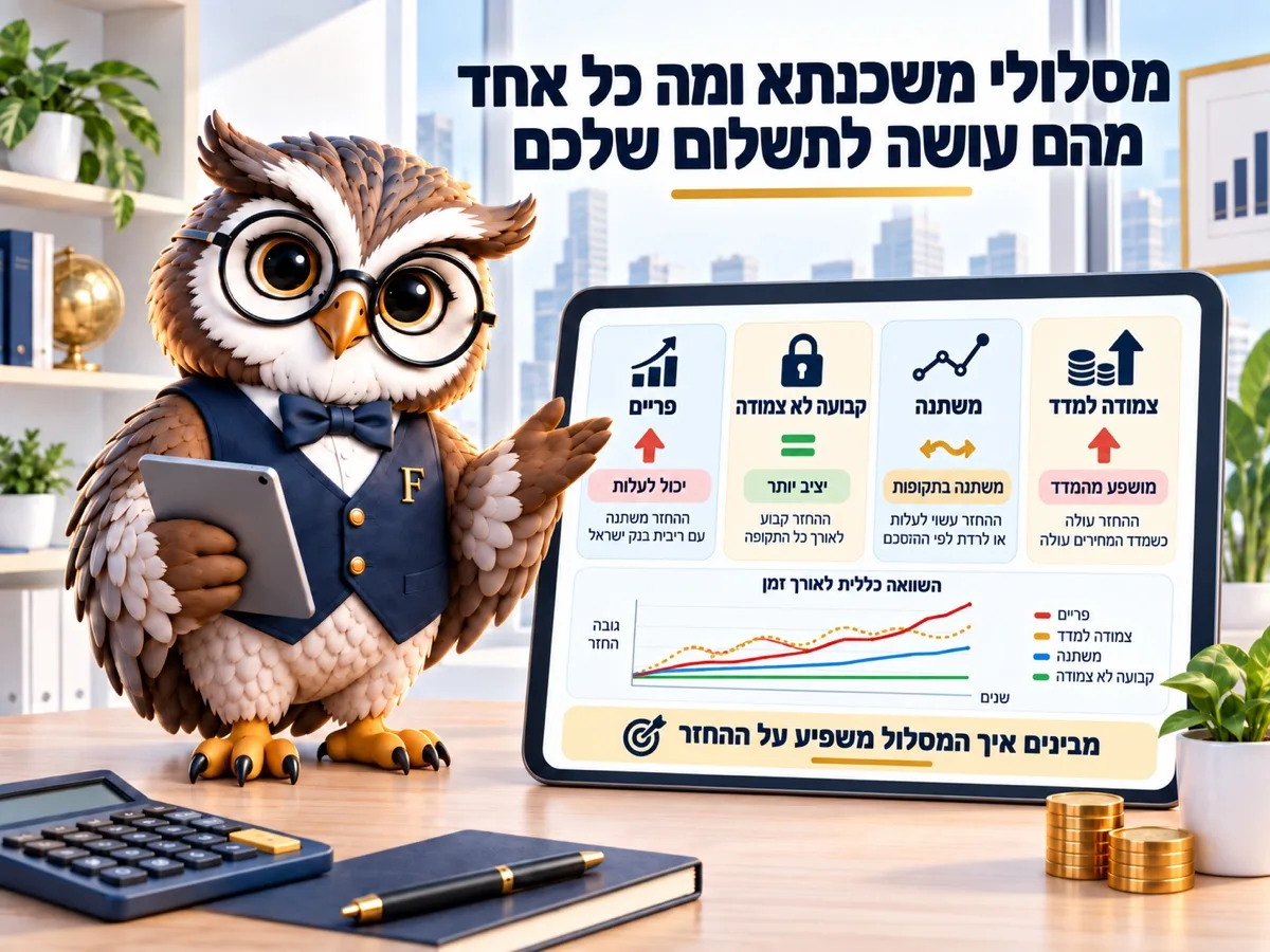 מסלולי משכנתא ומה כל אחד מהם עושה לתשלום שלכם