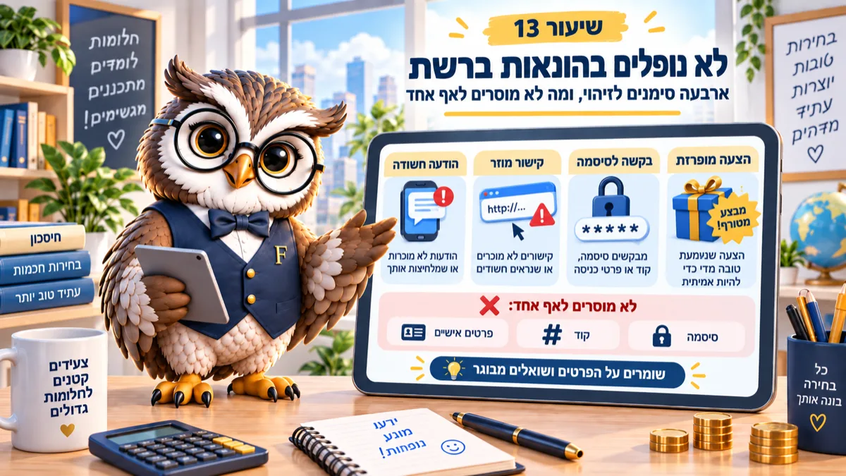 שיעור 13 · לא נופלים בהונאות ברשת