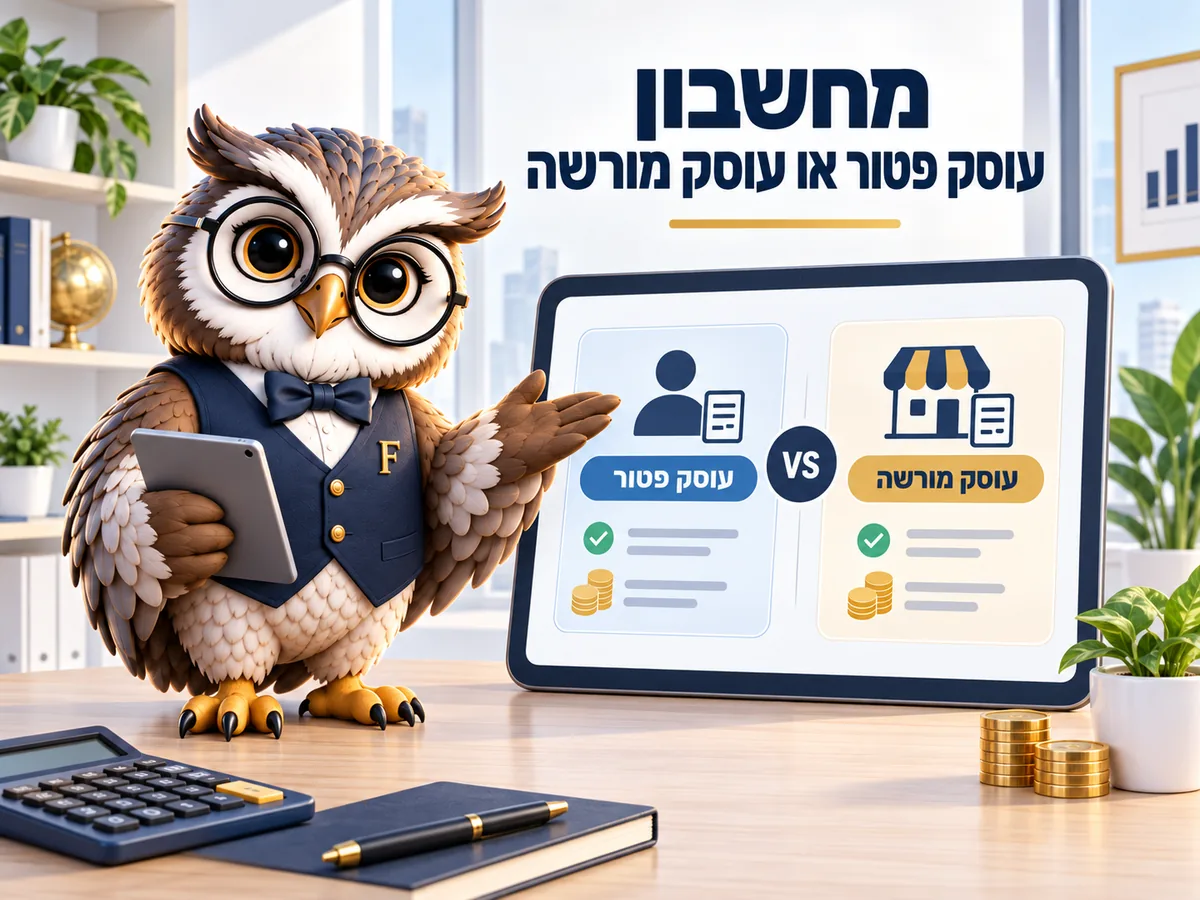 מחשבון עוסק פטור או עוסק מורשה