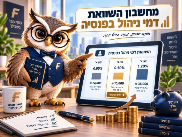 ינשוף פיננסיקו משווה שלוש קרנות פנסיה לפי דמי ניהול של 0.5 עד 1.2 אחוז