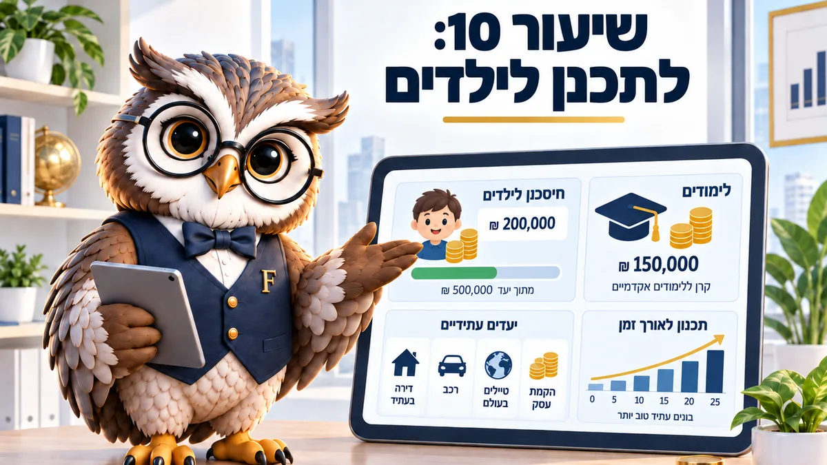 שיעור 10 · תכנון כלכלי לילדים בלי לשכוח את עצמנו