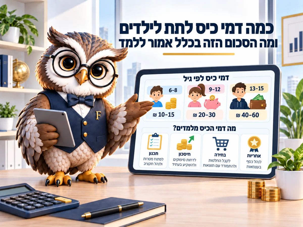 כמה דמי כיס לתת לילדים ומה הסכום הזה בכלל אמור ללמד