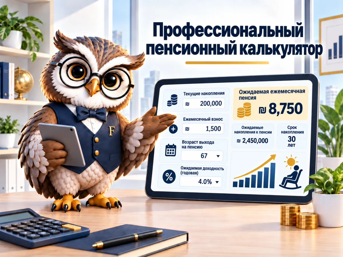 Профессиональный пенсионный калькулятор