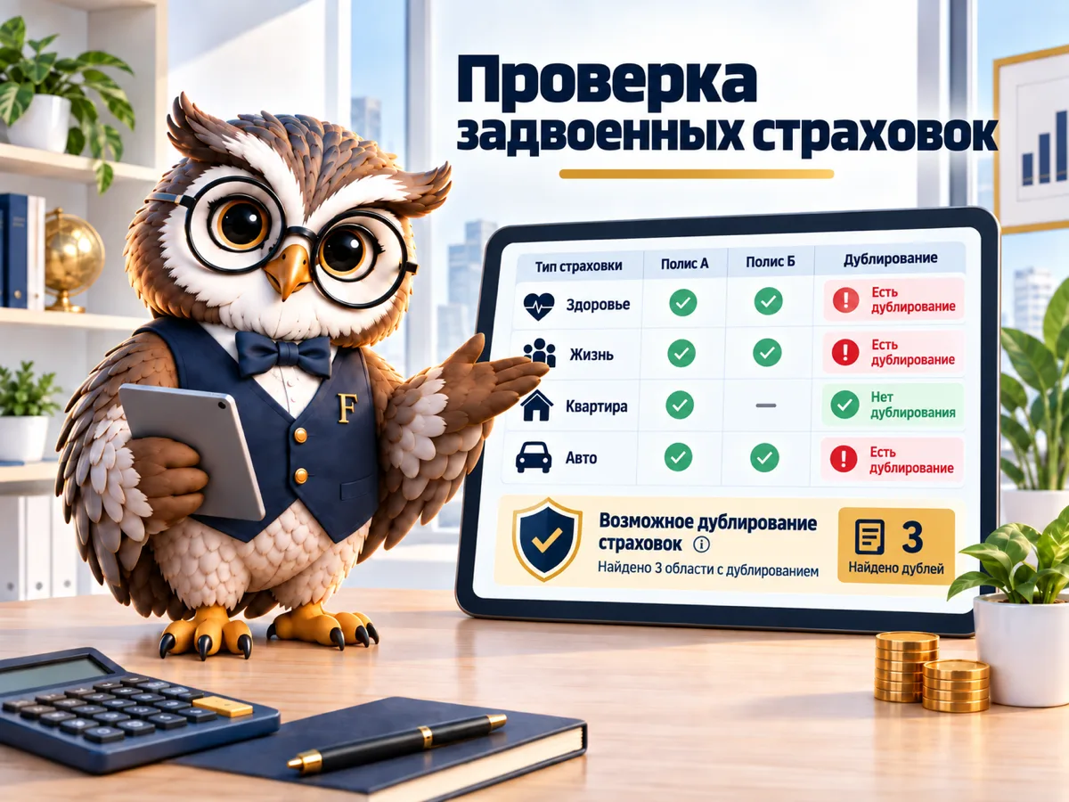 Проверка задвоенных страховок