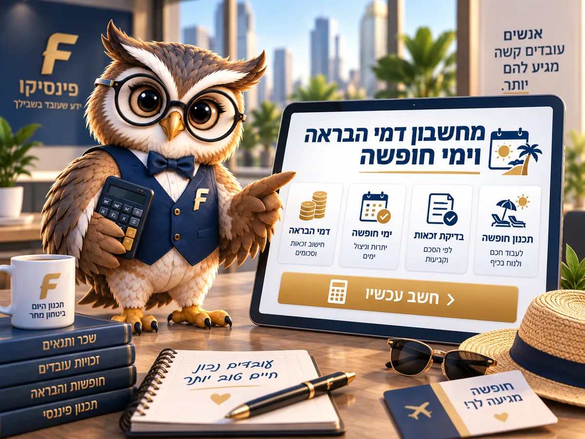 מחשבון דמי הבראה וימי חופשה