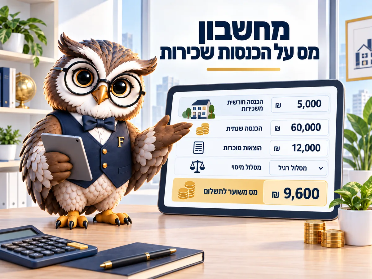 מחשבון מס על הכנסות שכירות