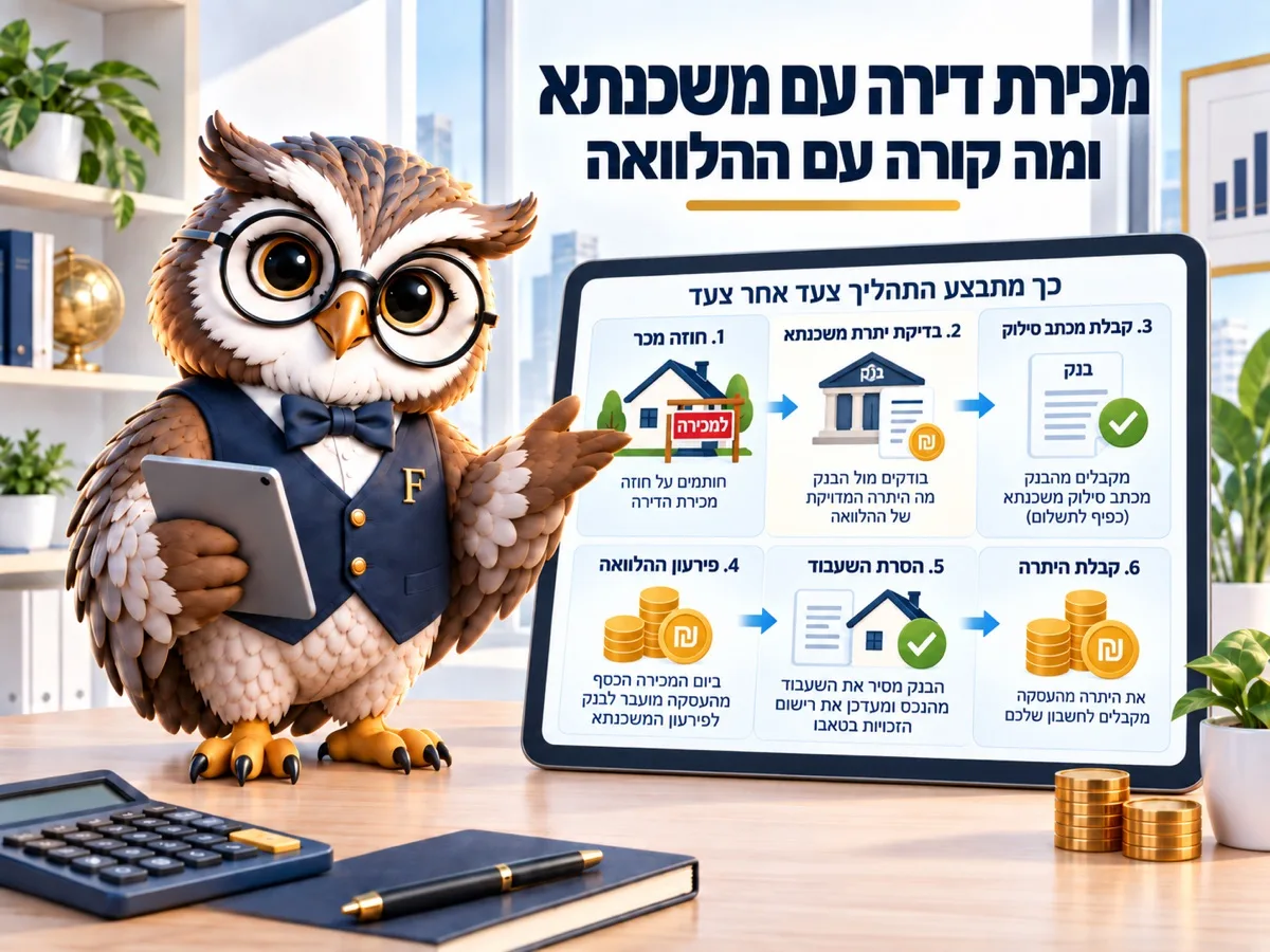 מכירת דירה עם משכנתא ומה קורה עם ההלוואה