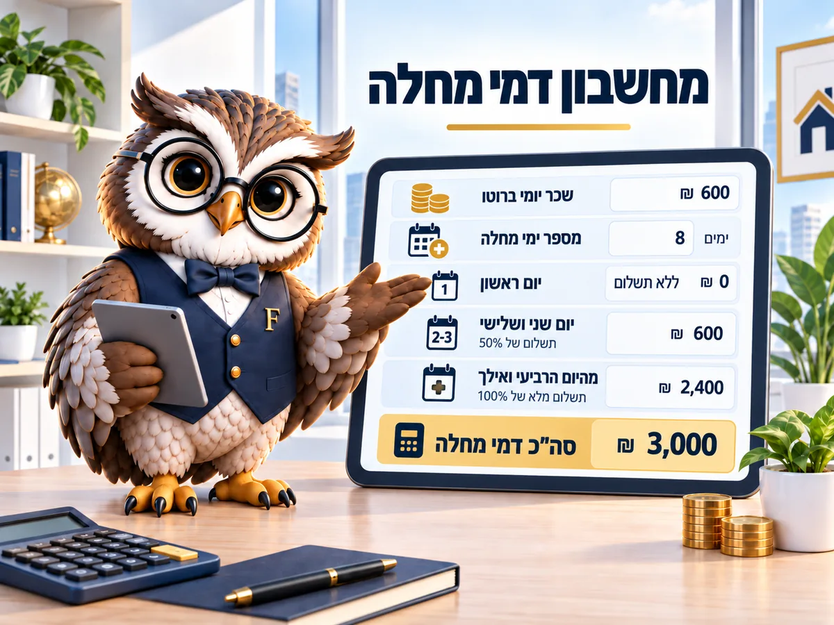 מחשבון דמי מחלה