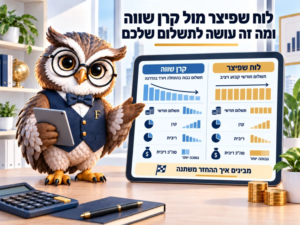 לוח שפיצר מול קרן שווה ומה זה עושה לתשלום שלכם