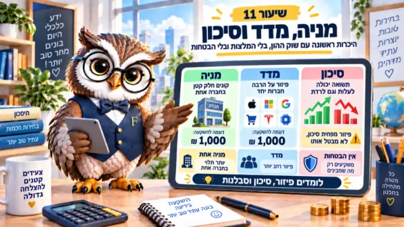ינשוף פיננסיקו מסביר מניה, מדד וסיכון: חלק בחברה אחת מול פיזור על הרבה חברות