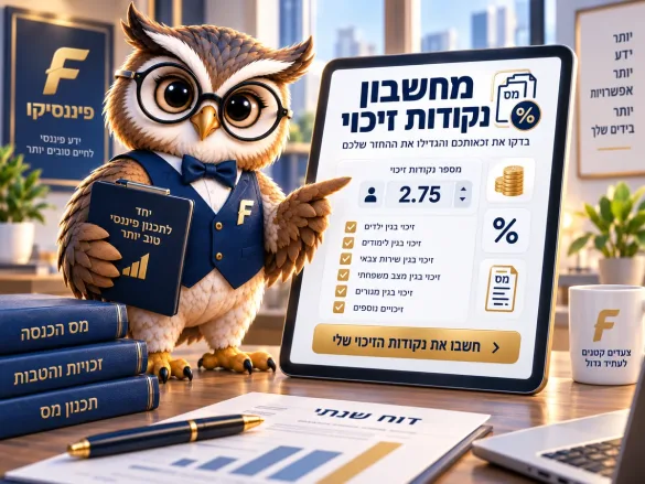 ינשוף פיננסיקו מציג מחשבון נקודות זיכוי עם 2.75 נקודות ורשימת זכאויות